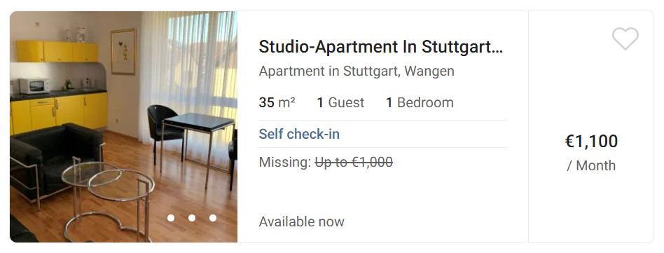 Furnished Apartment For Rent in Stuttgart, Germany | Book Yours Now!